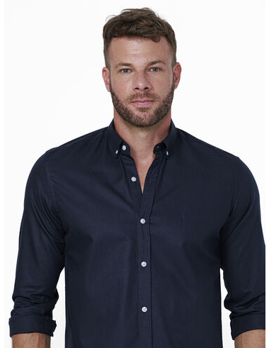 imagem de Camisa Manga Longa Work Oxford Move Azul Marinho