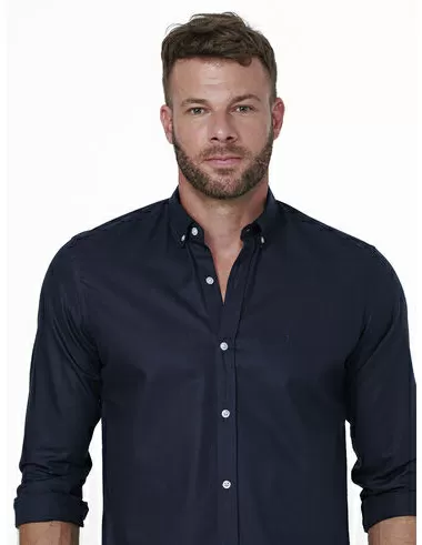 imagem de Camisa Manga Longa Work Oxford Move Azul Marinho