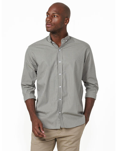 imagem de Camisa Manga Longa Work Vichy Verde Oliva