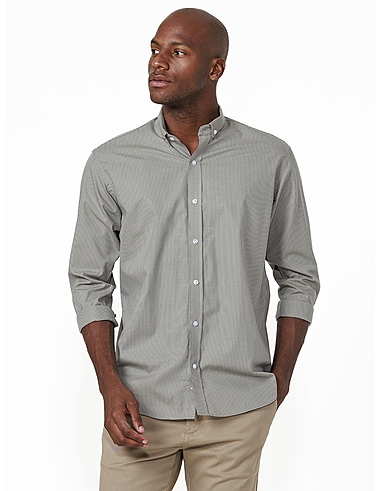 imagem de Camisa Manga Longa Work Vichy Verde Oliva
