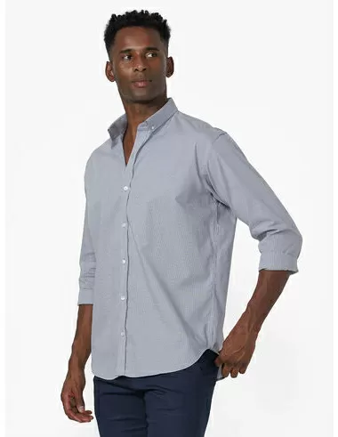 imagem de Camisa Manga Longa Work Xadrez Colors Cinza/Branco