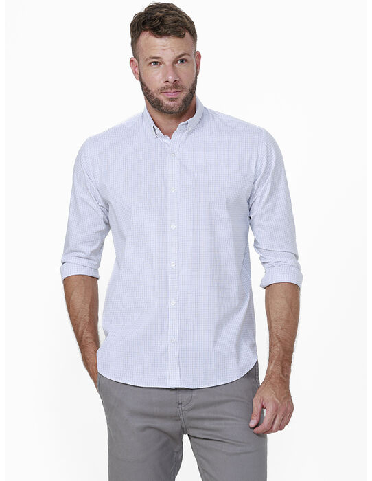imagem de Camisa Manga Longa Work XD Span Boras Bco/Grafite/Cinza