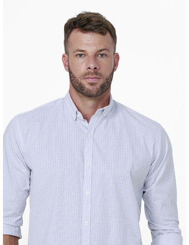 imagem de Camisa Manga Longa Work XD Span Boras Bco/Grafite/Cinza