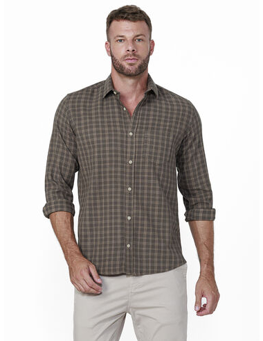 imagem de Camisa Manga Longa Xadrez Moncy Verde Musg./Khaki
