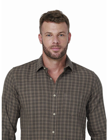 imagem de Camisa Manga Longa Xadrez Moncy Verde Musg./Khaki