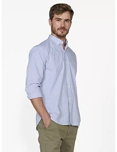 imagem de Camisa  Manga Longa Xd Span Olden Branco/ Azul