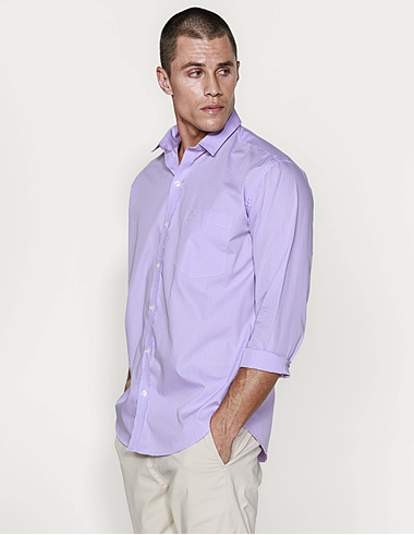 imagem de Camisa Mini Xadrez Burgos Lilás