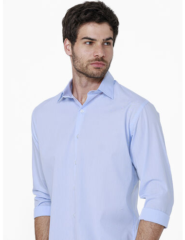 imagem de Camisa ML Business Fil a Fil Azul Claro