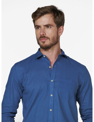 imagem de Camisa Ml Linho Glasgow Indigo