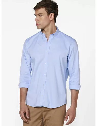 imagem de Camisa Oxford Span Azul Claro