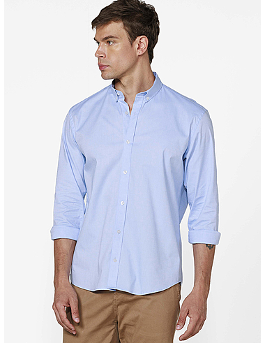 imagem de Camisa Oxford Span Azul Claro