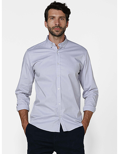 imagem de Camisa Oxford Span Cinza