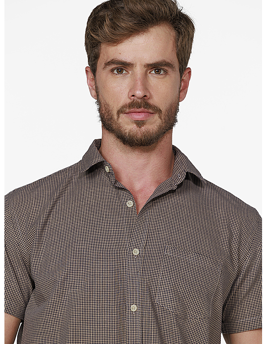 imagem de Camisa Slub Escalles Khaki/Marinho