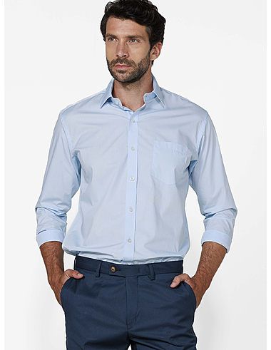 imagem de Camisa Tricoline Florença Azul Claro