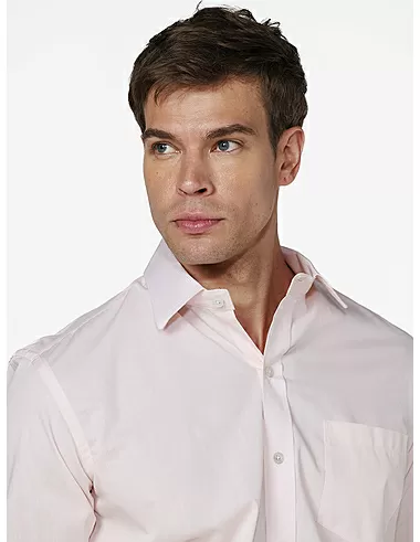 imagem de Camisa Tricoline Floren�a Rosa Claro