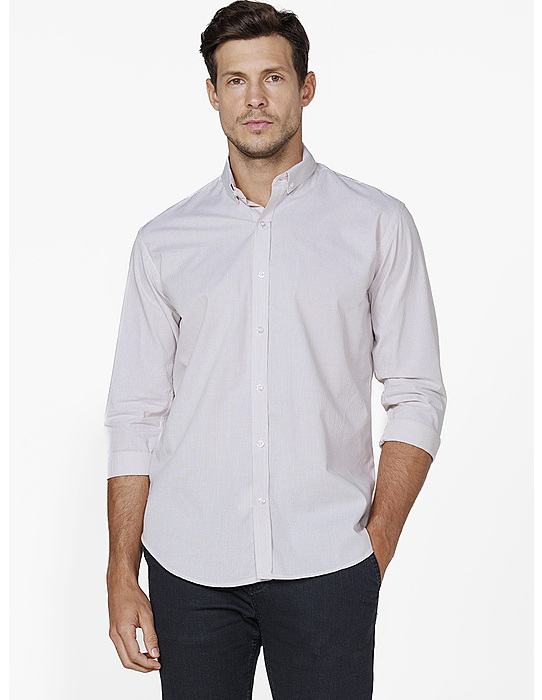 imagem de Camisa Tricoline Lt Otta Khaki/Branco