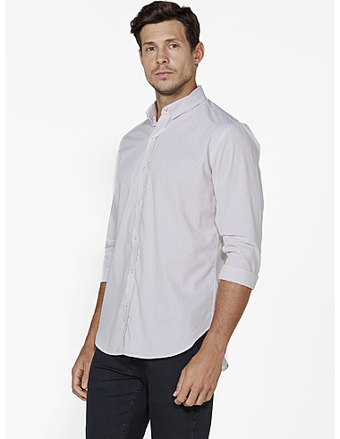 imagem de Camisa Tricoline Lt Otta Khaki/Branco