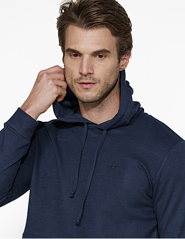 imagem de Hoodie Malha Crochet Azul Marinho