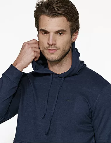 imagem de Hoodie Malha Crochet Azul Marinho