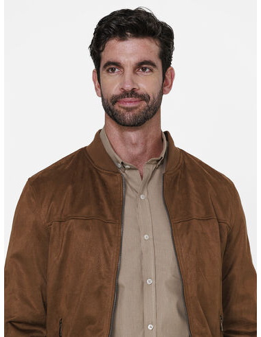 imagem de Jaqueta Suede Bomber  Caramelo