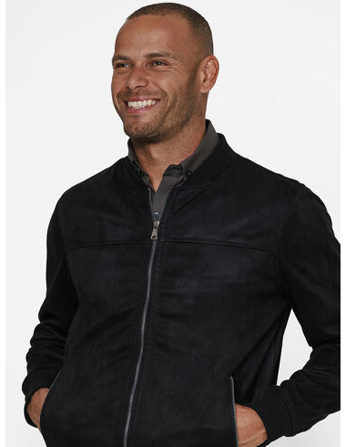 imagem de Jaqueta Suede Bomber  Preto