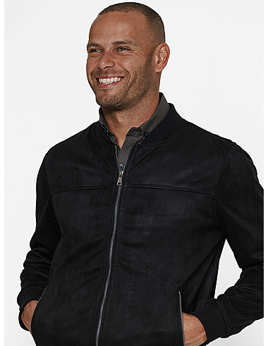imagem de Jaqueta Suede Bomber  Preto