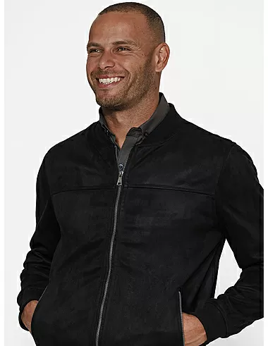 imagem de Jaqueta Suede Bomber  Preto