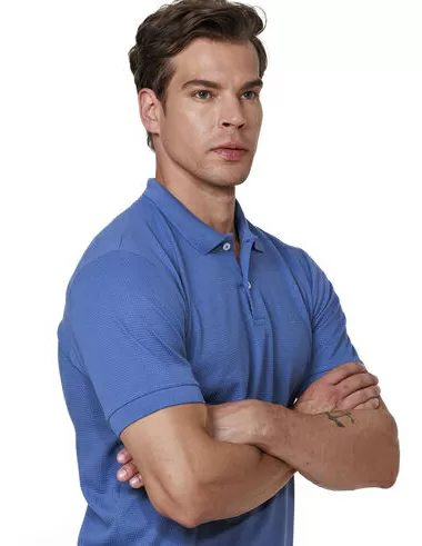 imagem de Polo Favo Span Azul Cobalto