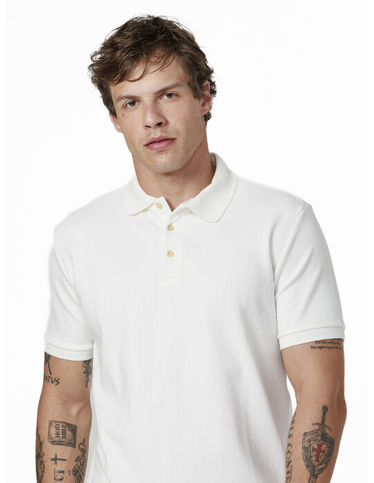 imagem de Polo Interlock Canelada Off White