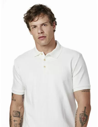 imagem de Polo Interlock Canelada Off White