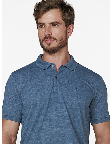 imagem de Polo M Slub Moulinê Azul Marinho