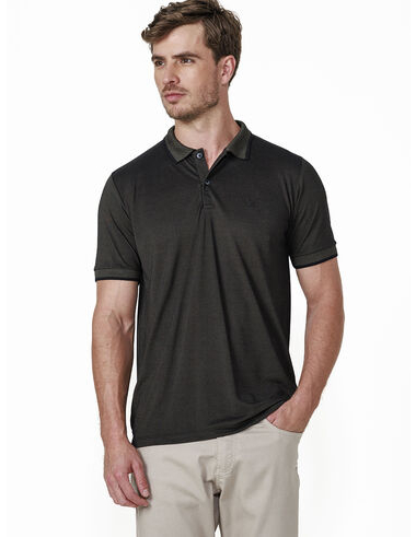 imagem de Polo Malha Modal Span  PRETO