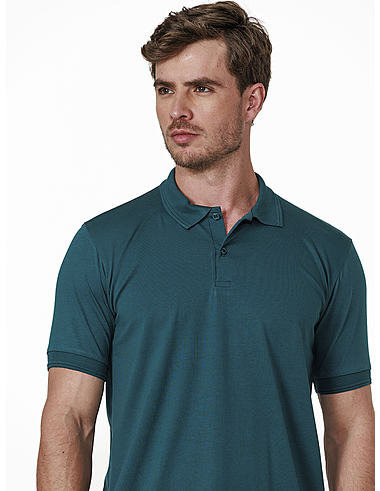imagem de Polo Malha Pima Verde Escuro