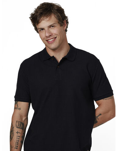 imagem de Polo Malha Waffle Preto