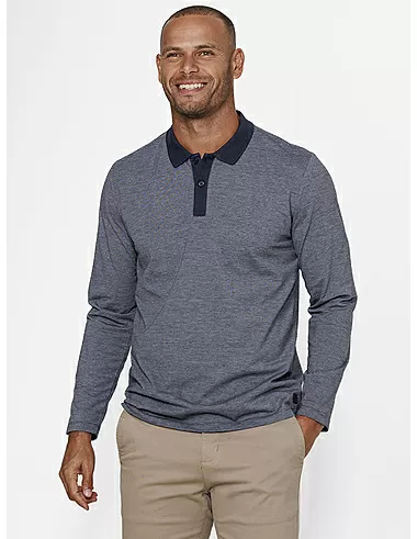 imagem de Polo Manga Longa Malha Dots 