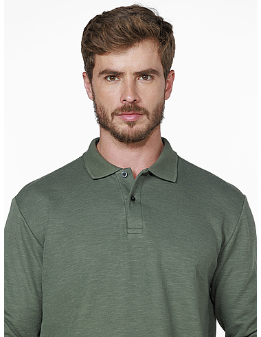 imagem de Polo Manga Longa Malha Scoth Verde