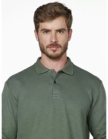 imagem de Polo Manga Longa Malha Scoth Verde