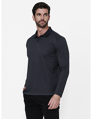 imagem de Polo Manga Longa Piquet Winter  Preto