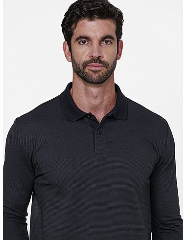 imagem de Polo Manga Longa Piquet Winter  Preto