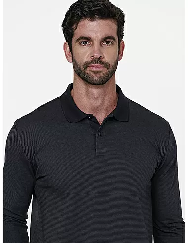 imagem de Polo Manga Longa Piquet Winter  Preto