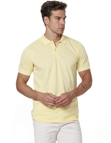 imagem de Polo Piquet Binado Fine Amarelo