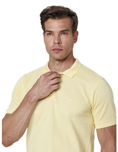 imagem de Polo Piquet Binado Fine Amarelo