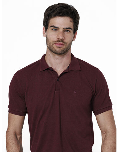 imagem de Polo Piquet Mescla Volt Vinho/Preto