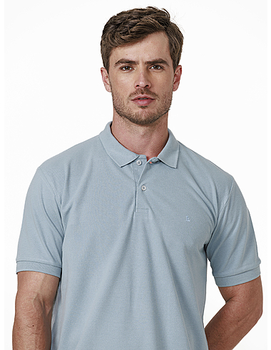 imagem de Polo Piquet Orla Azul Nevoa