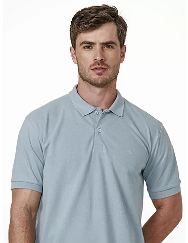 imagem de Polo Piquet Orla Azul Nevoa
