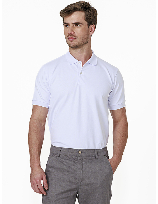 imagem de Polo Piquet Pima Royalty Branco