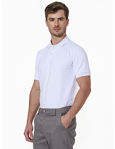 imagem de Polo Piquet Pima Royalty Branco