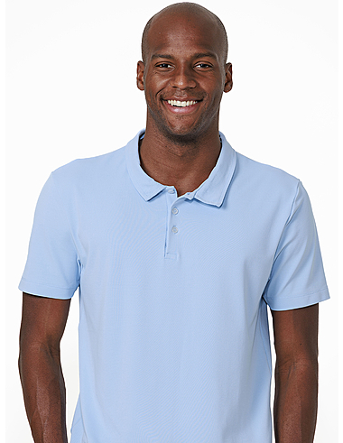 imagem de Polo Piquet Poliamida Azul Claro