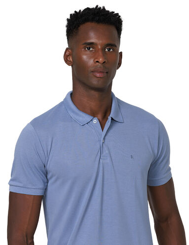 imagem de Polo Piquet River Azul Delavê