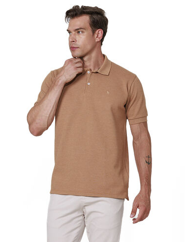 imagem de Polo Piquet Textura Coast Caramelo